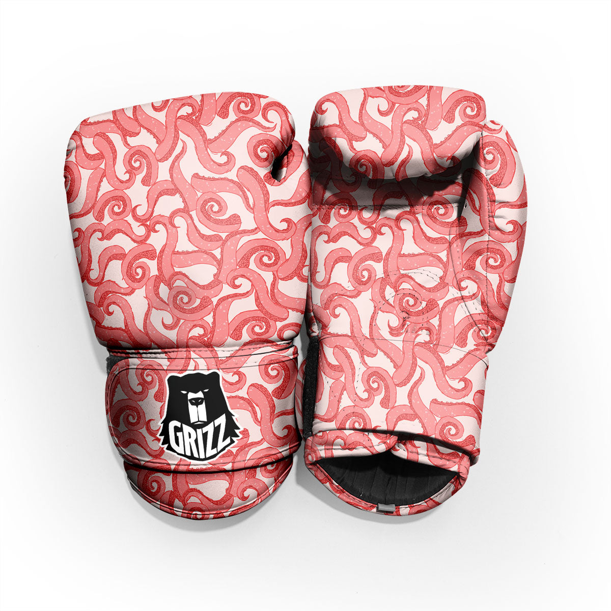 Octopus Tentacles Pink Print Pattern Pro Boxing Glove