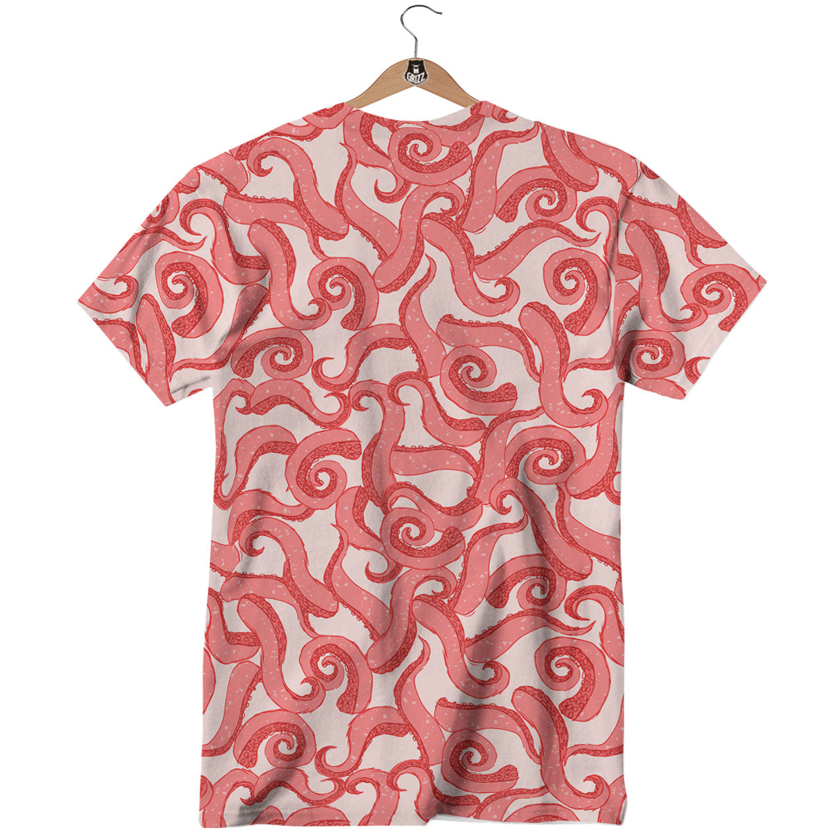 Octopus Tentacles Pink Print Pattern T-Shirt-grizzshop