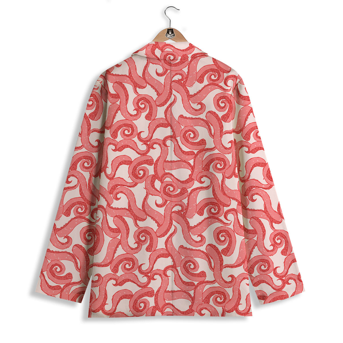 Octopus Tentacles Pink Print Pattern Women's Blazer-grizzshop