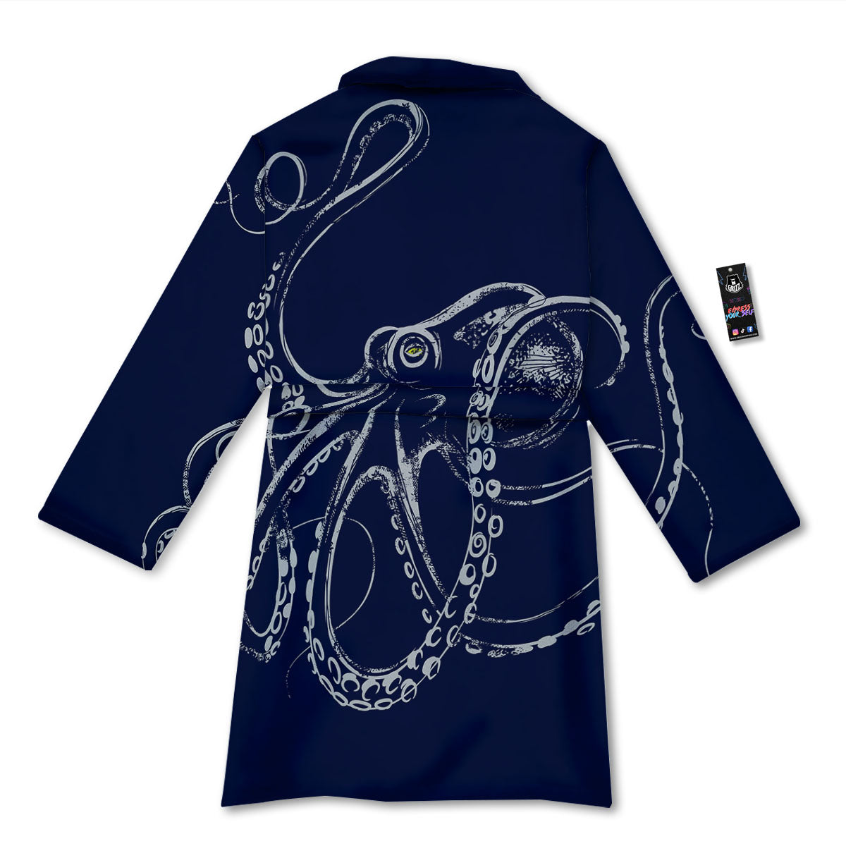 Octopus Tentacles Print Bathrobe-grizzshop