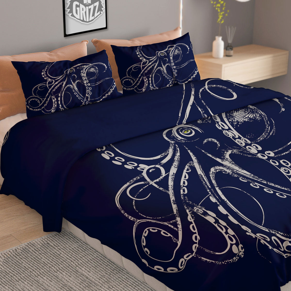 Octopus Tentacles Print Duvet Cover Bedding Set