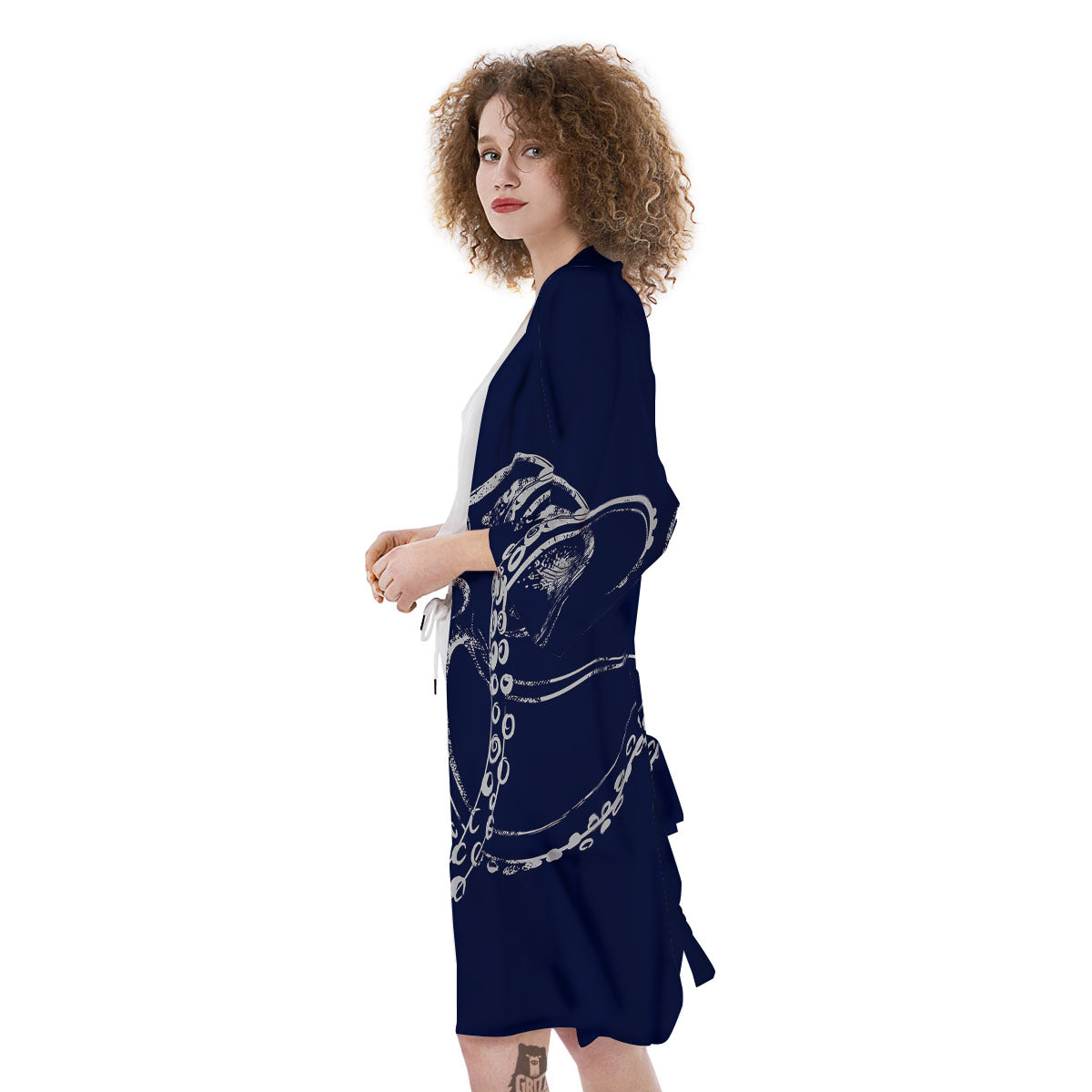 Octopus Tentacles Print Kimono-grizzshop