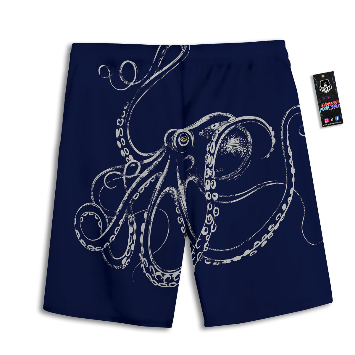 Octopus Tentacles Print Men's Athletic Shorts