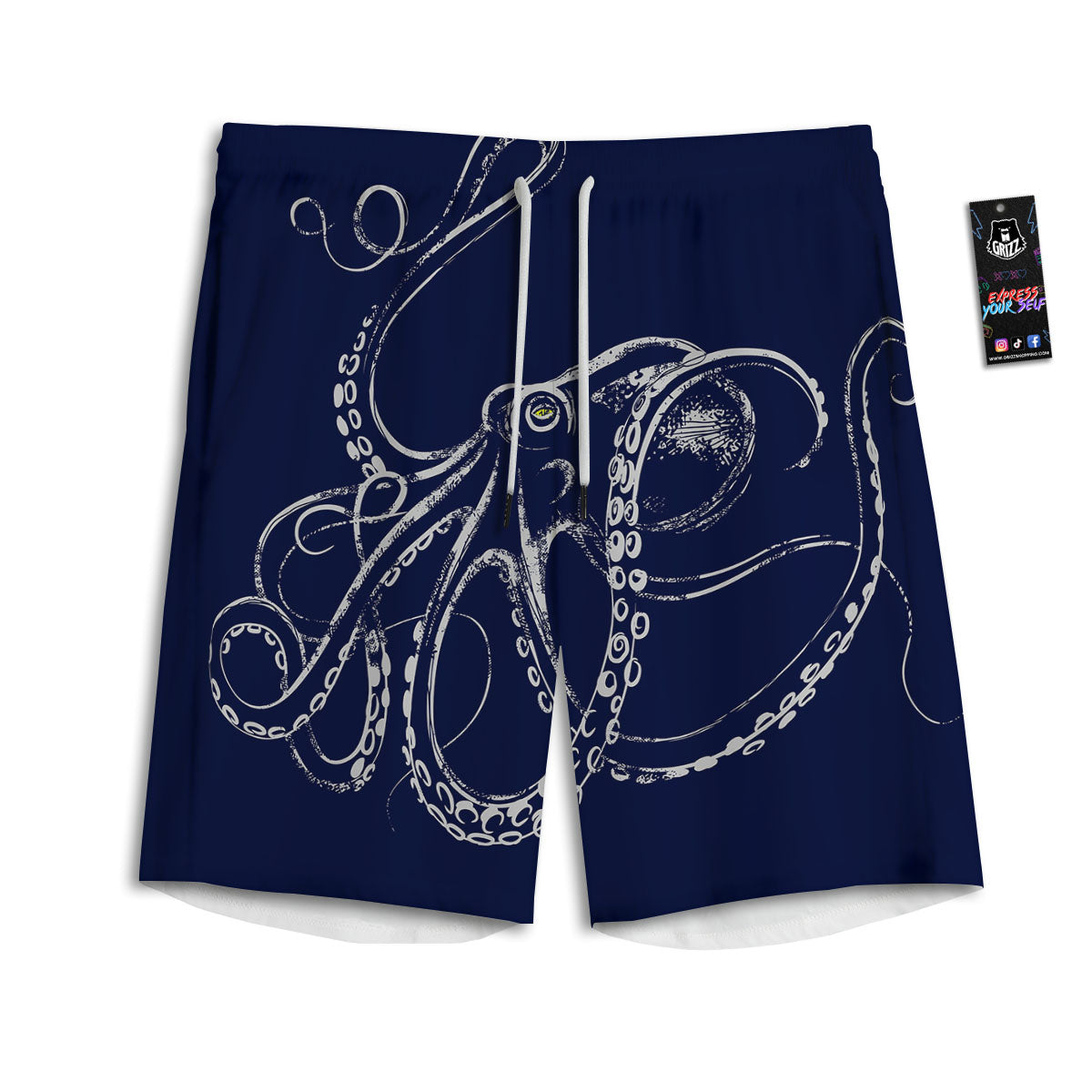 Octopus Tentacles Print Men's Athletic Shorts