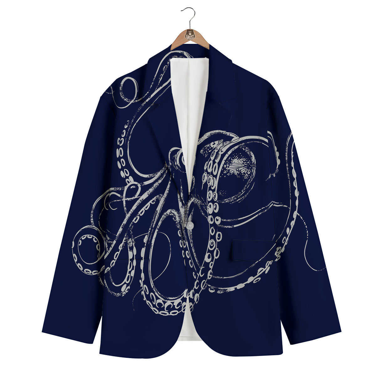 Octopus Tentacles Print Men's Blazer-grizzshop