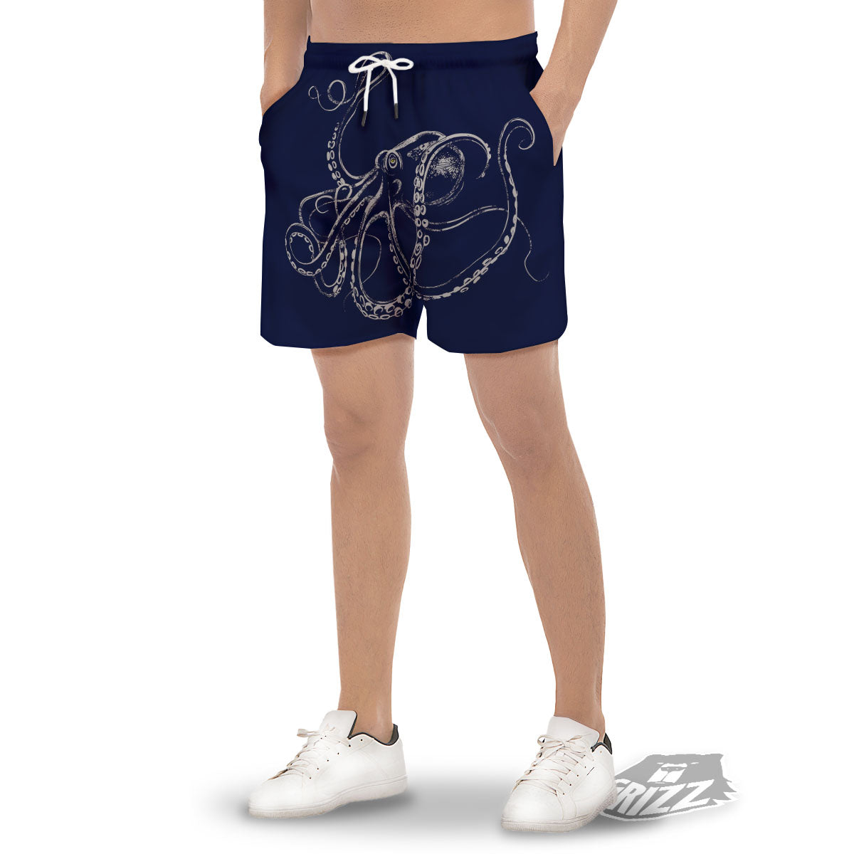 Octopus Tentacles Print Men's Gym Shorts-grizzshop
