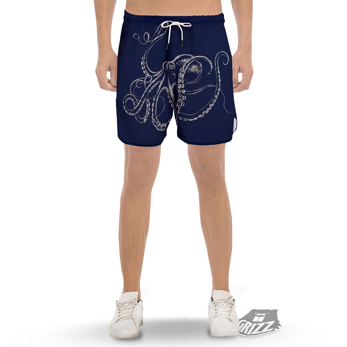 Octopus Tentacles Print Men's Gym Shorts-grizzshop