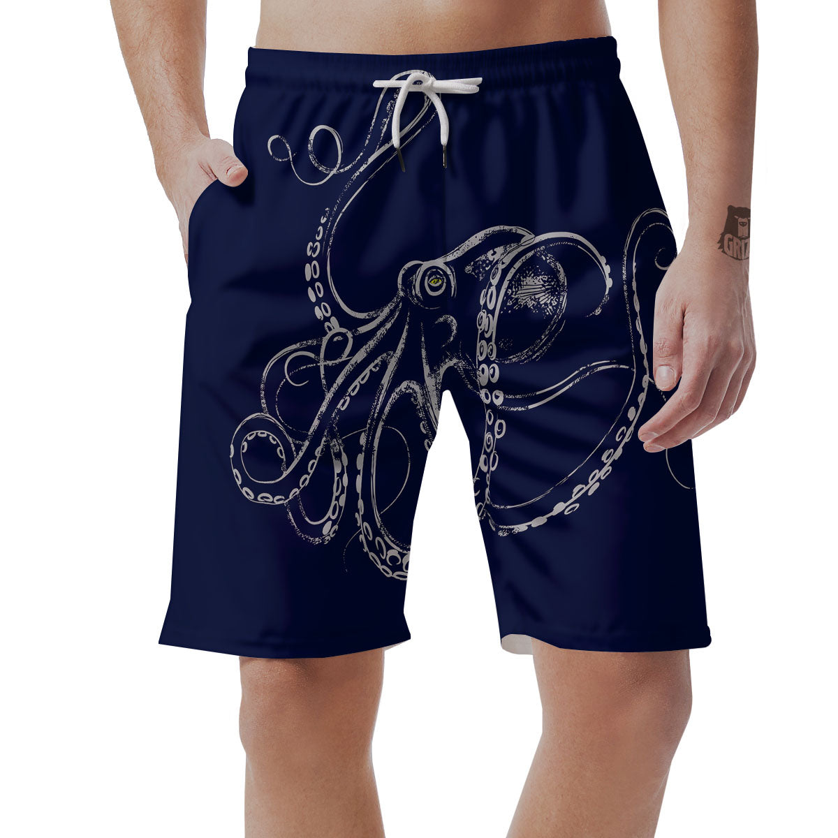 Octopus Tentacles Print Men's Shorts-grizzshop