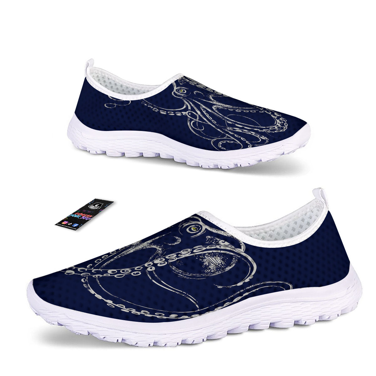 Octopus Tentacles Print Nurse Shoes-grizzshop