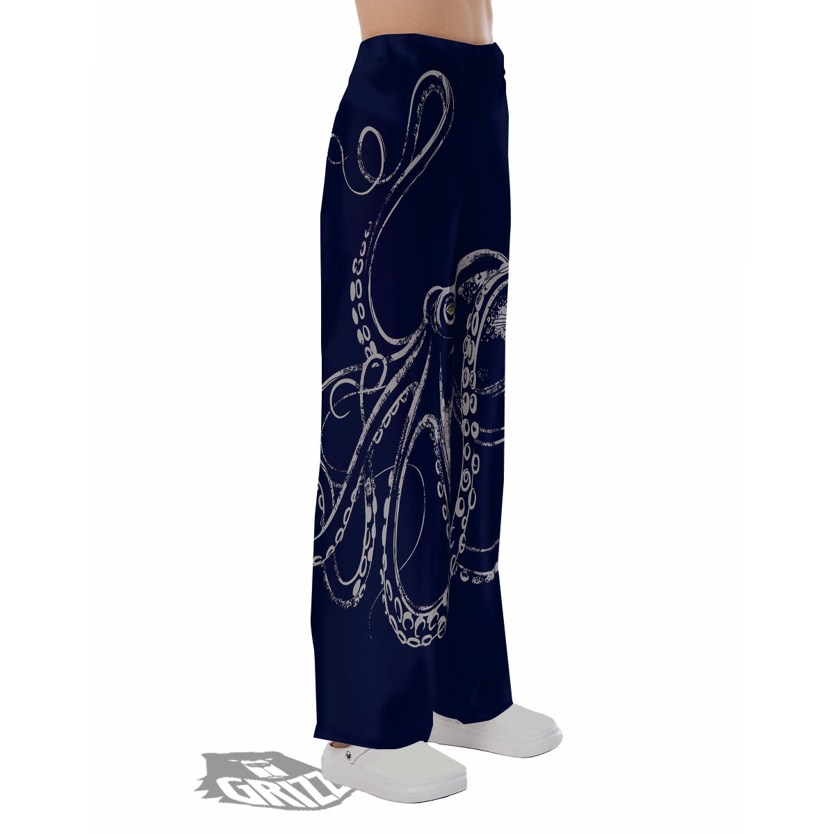 Octopus Tentacles Print Pajama Pants-grizzshop