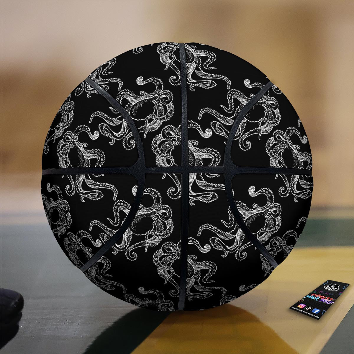 Octopus Tentacles Print Pattern Basketball