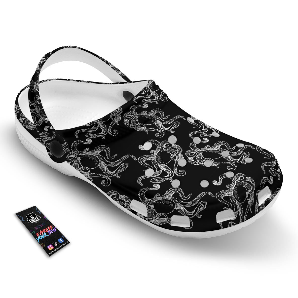 Octopus Tentacles Print Pattern Clog-grizzshop