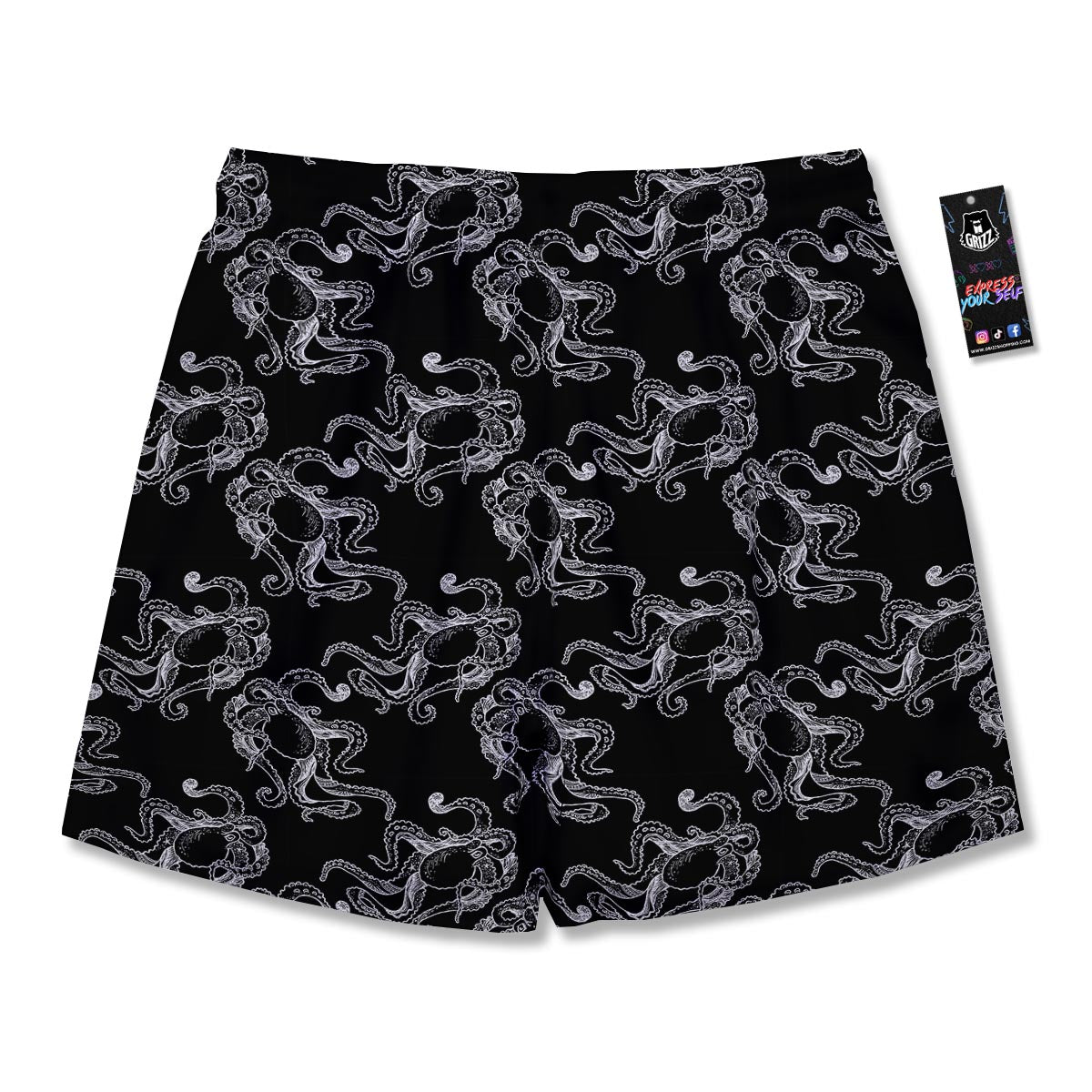 Octopus Tentacles Print Pattern Men's Running Shorts-grizzshop