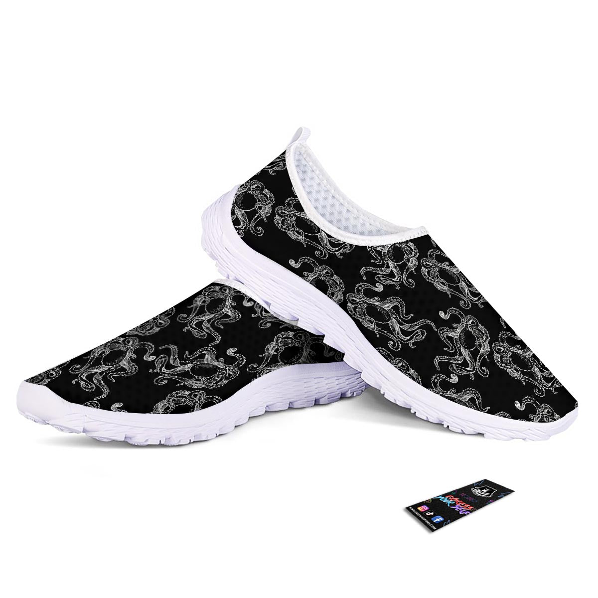 Octopus Tentacles Print Pattern Nurse Shoes-grizzshop