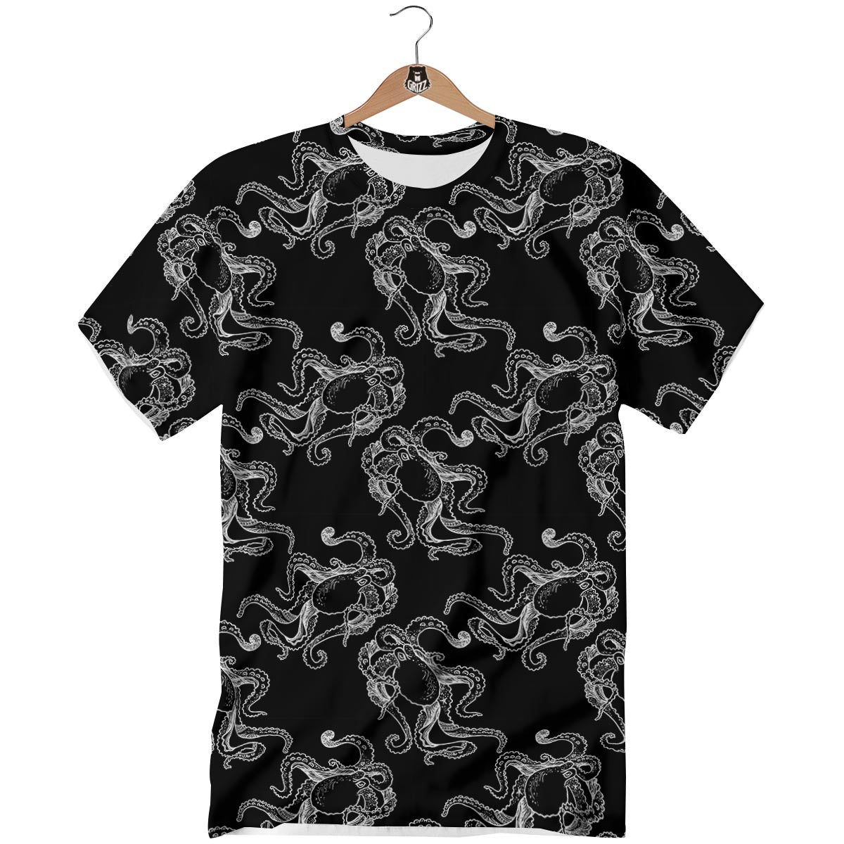 Octopus Tentacles Print Pattern T-Shirt-grizzshop