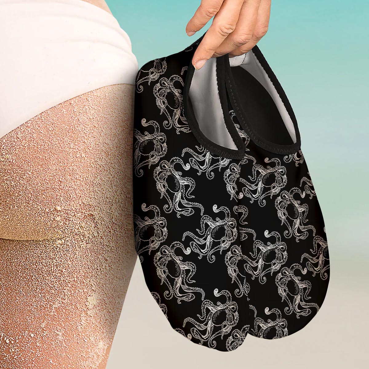 Octopus Tentacles Print Pattern Water Shoes-grizzshop