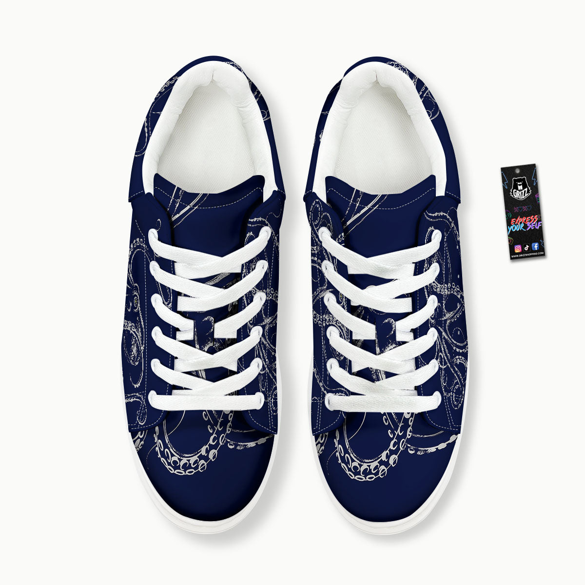 Octopus Tentacles Print Platform Shoes-grizzshop