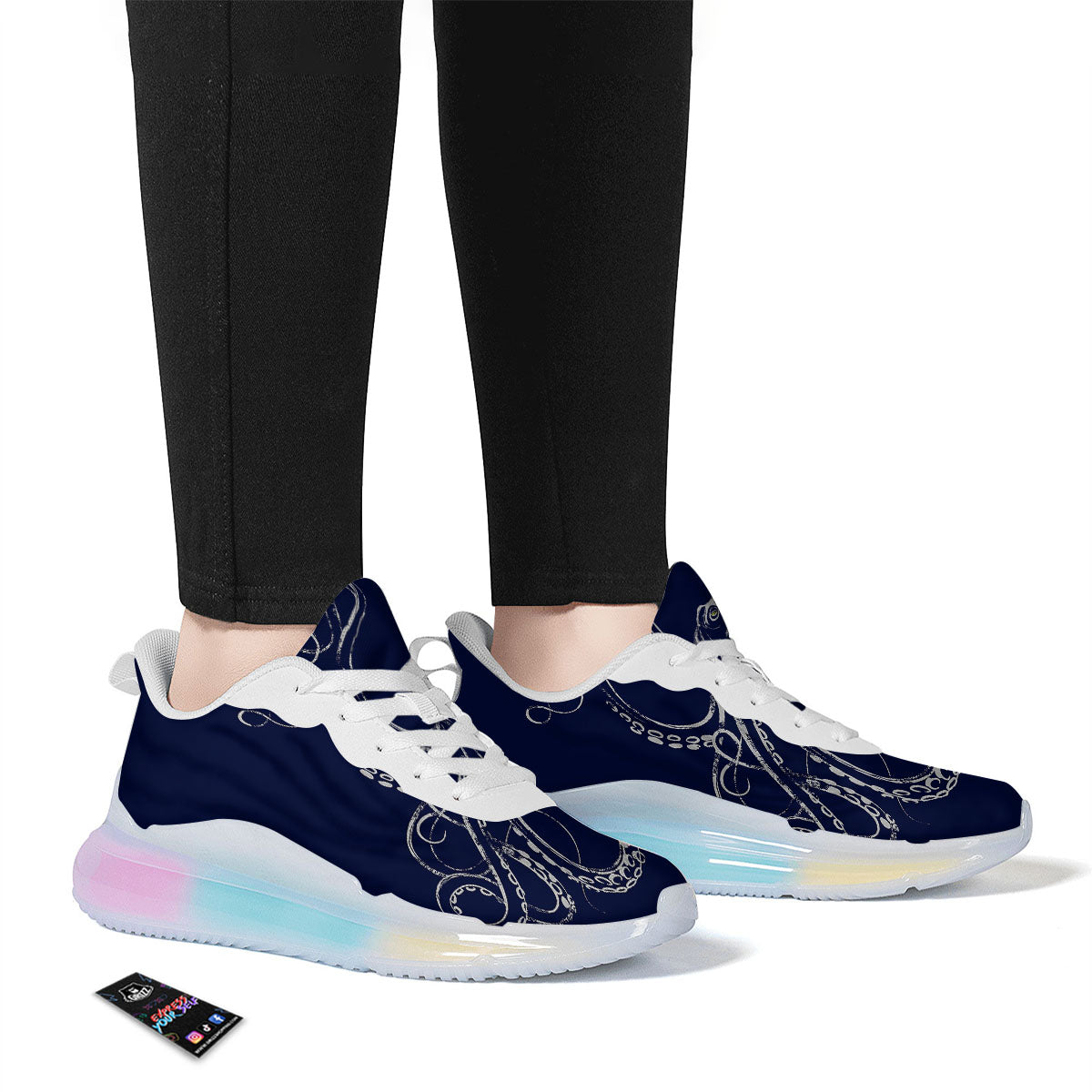 Octopus Tentacles Print Running Sneakers-grizzshop