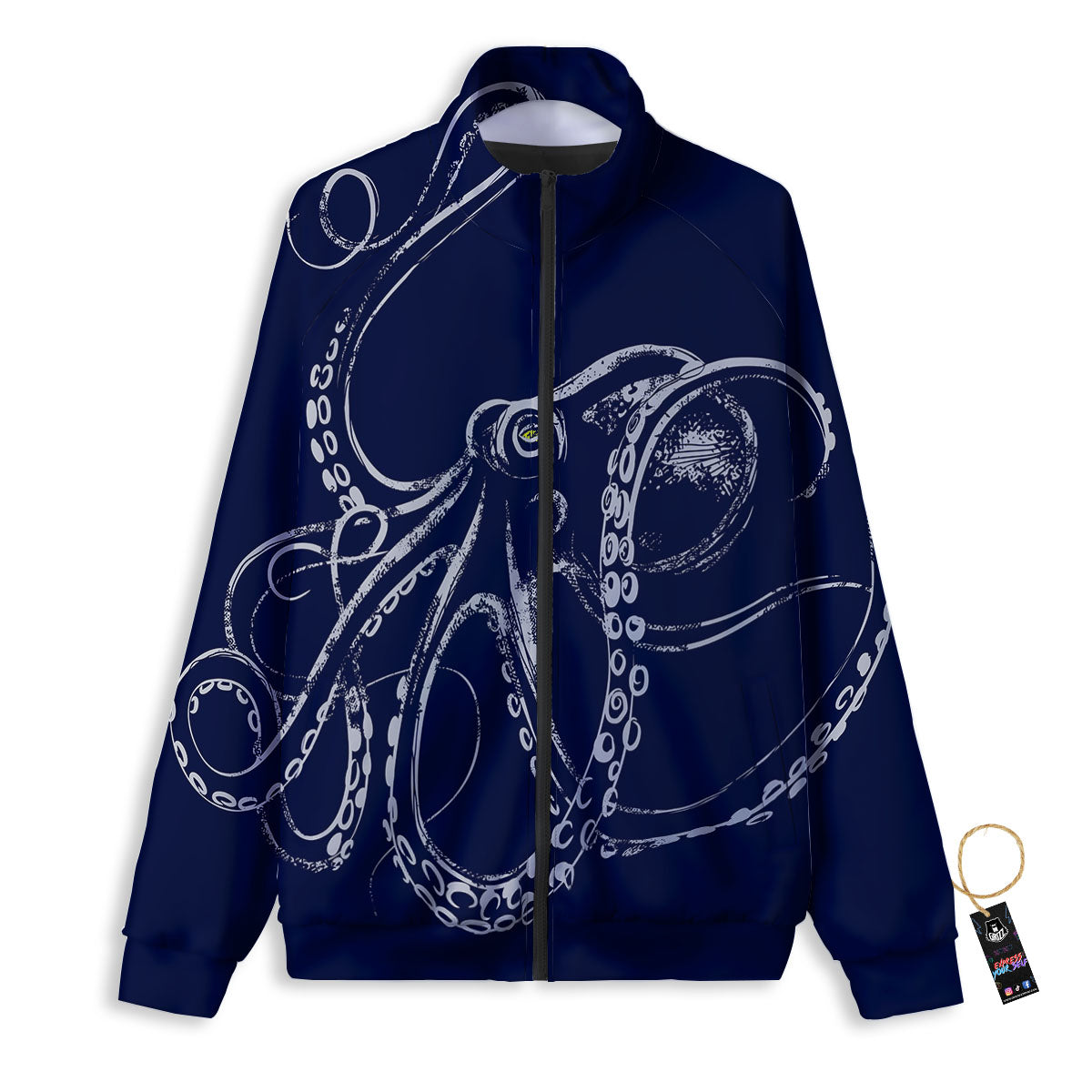 Octopus Tentacles Print Track Jacket-grizzshop