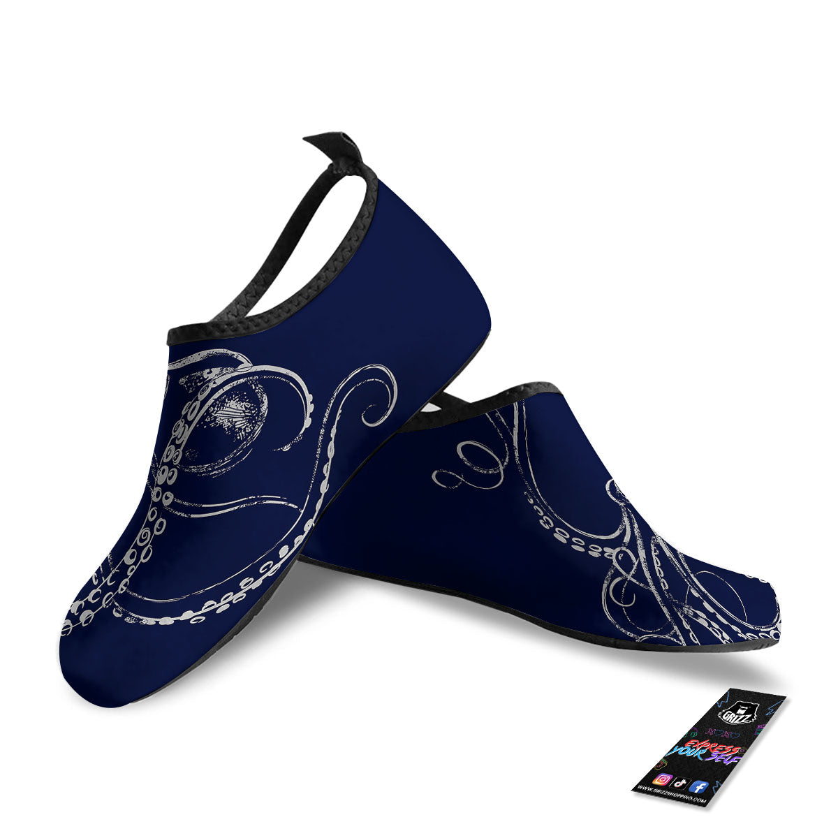 Octopus Tentacles Print Water Shoes-grizzshop