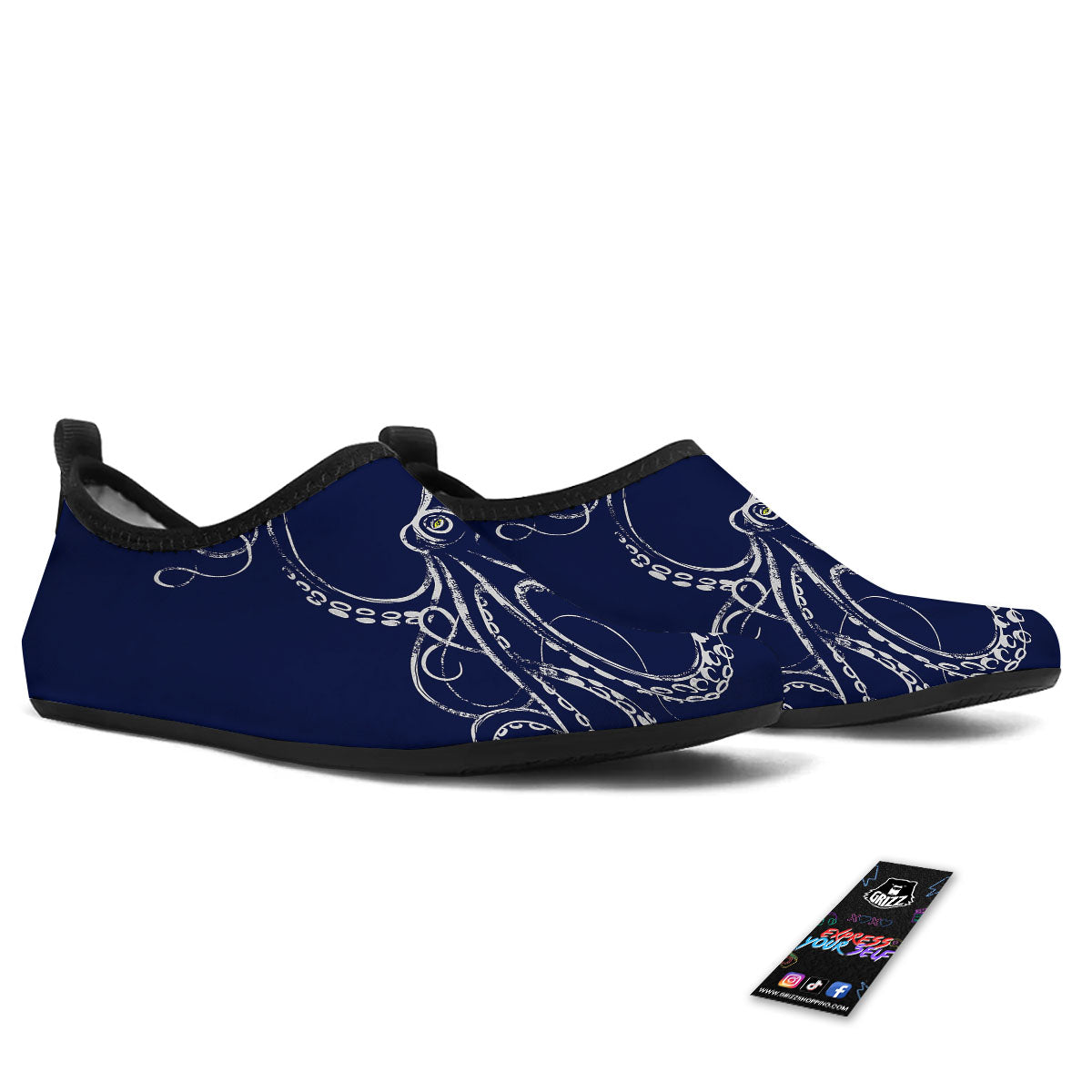 Octopus Tentacles Print Water Shoes-grizzshop