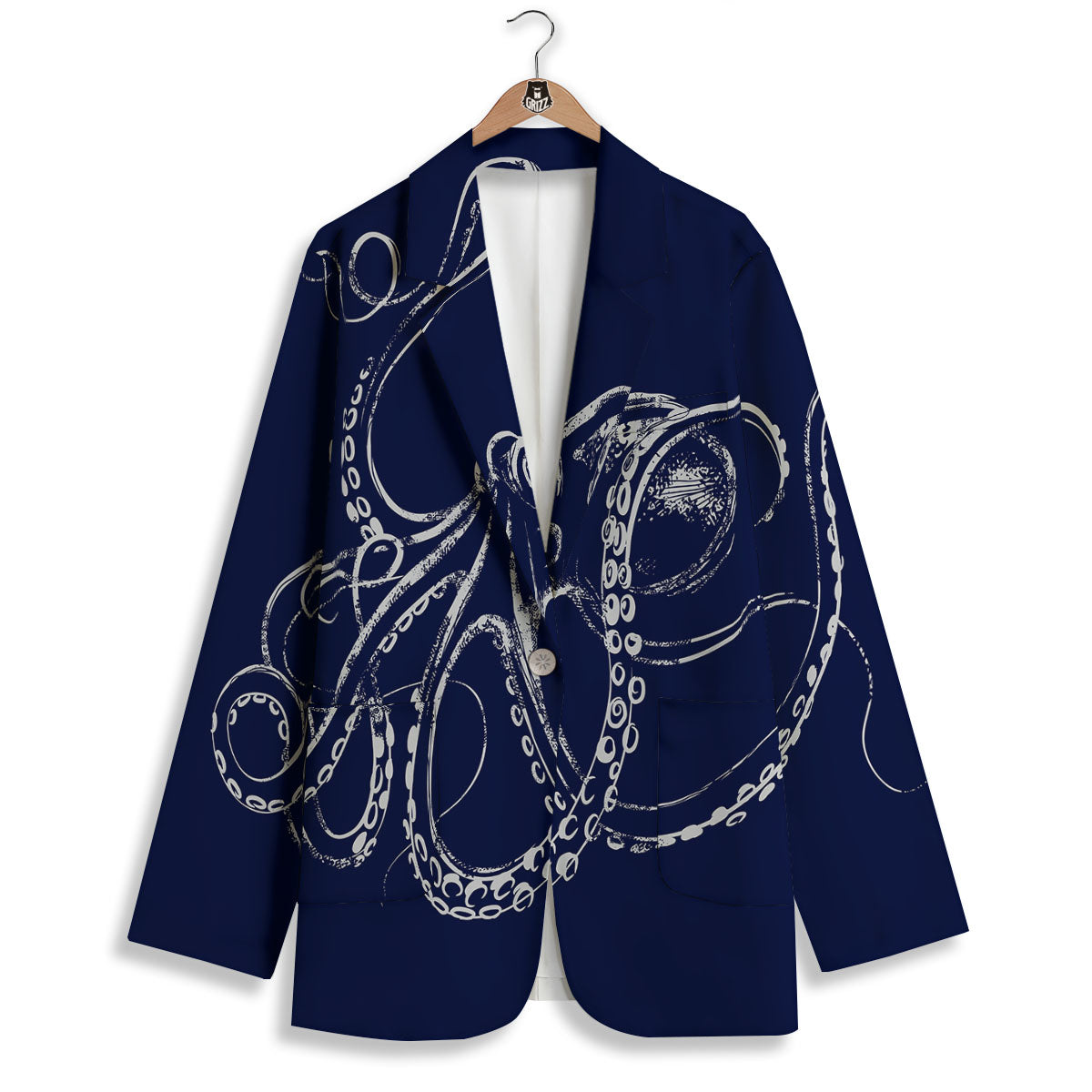 Octopus Tentacles Print Women's Blazer-grizzshop