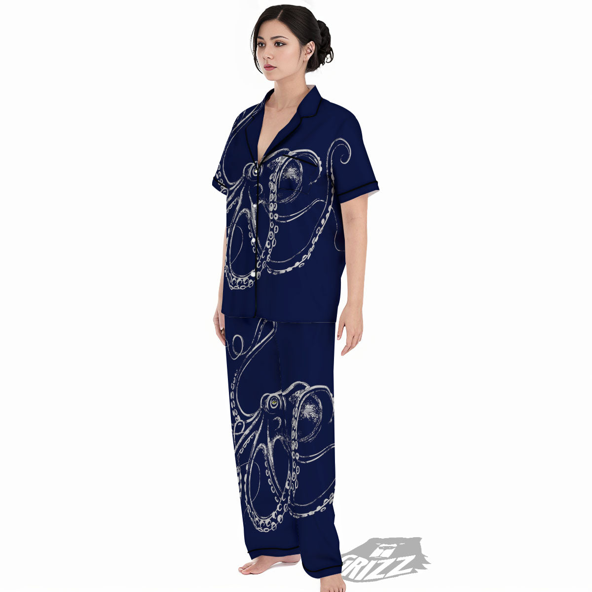 Octopus Tentacles Print Women's Pajamas Set-grizzshop