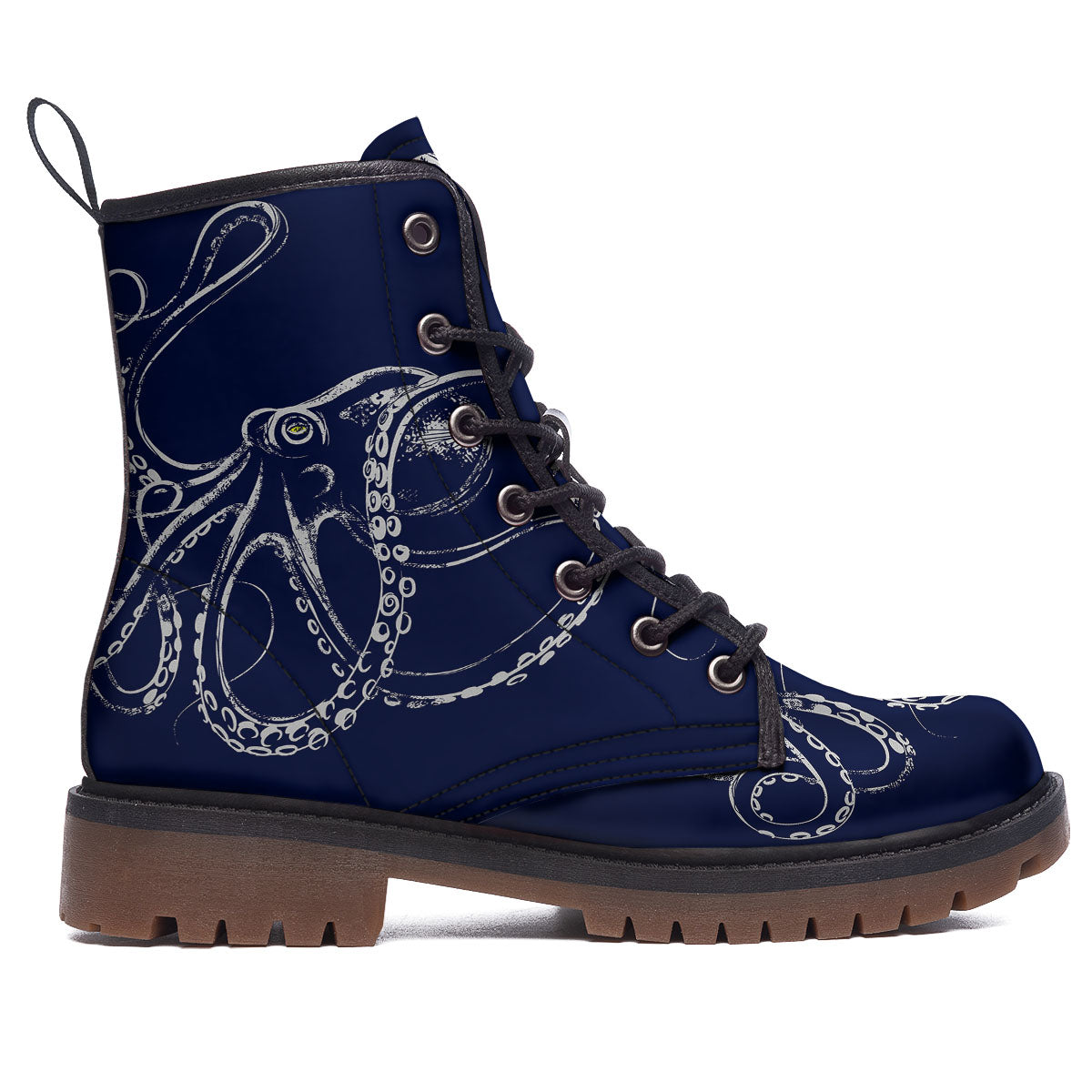 Octopus Tentacles Print Work Boots-grizzshop