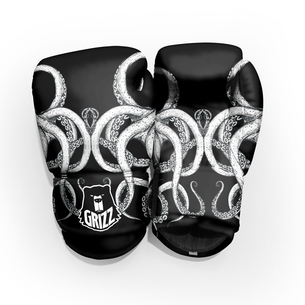 Octopus Tentacles White And Black Print Pro Boxing Glove