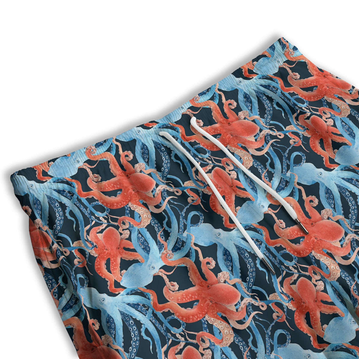 Octopus Watercolor Print Pattern Men's Athletic Shorts