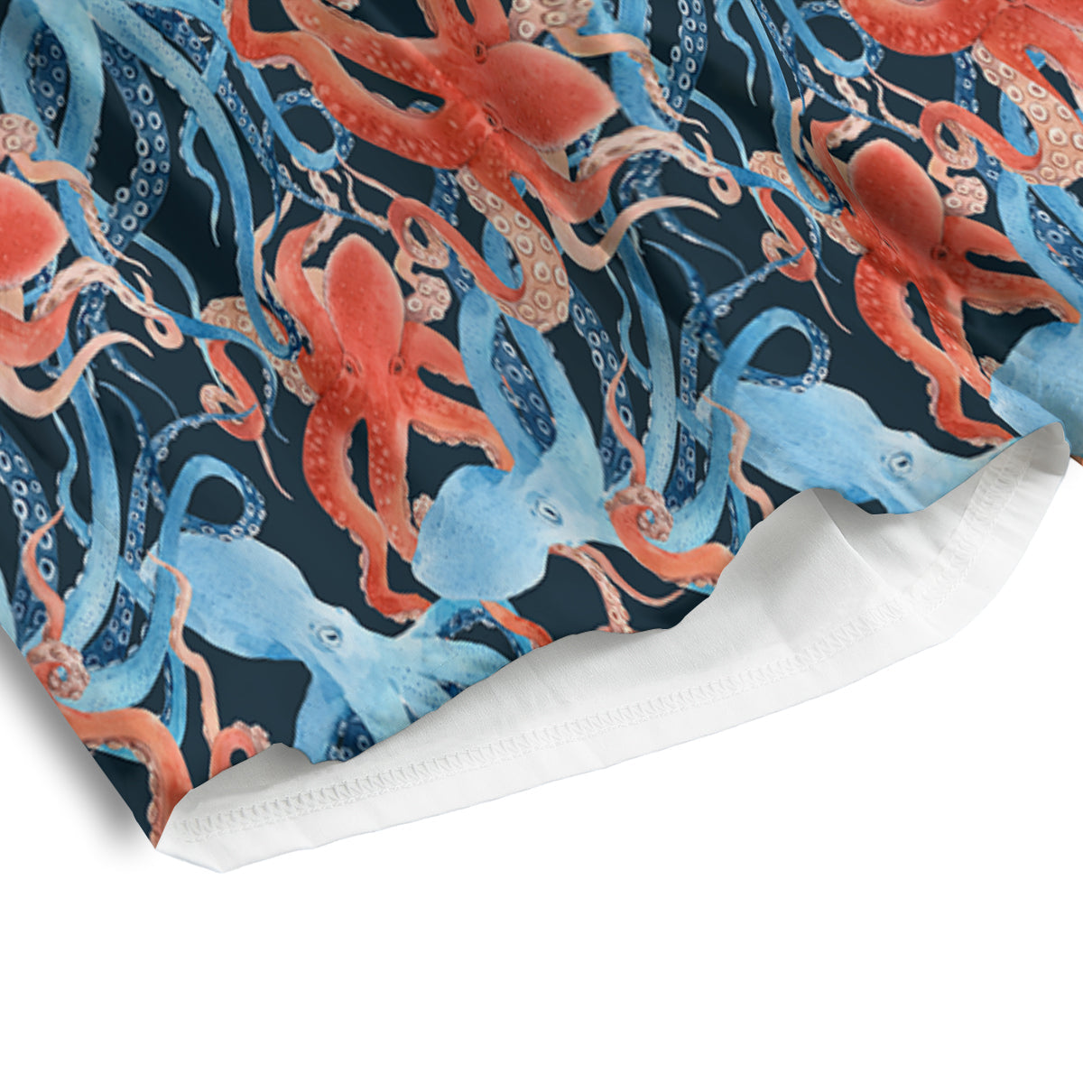 Octopus Watercolor Print Pattern Men's Athletic Shorts