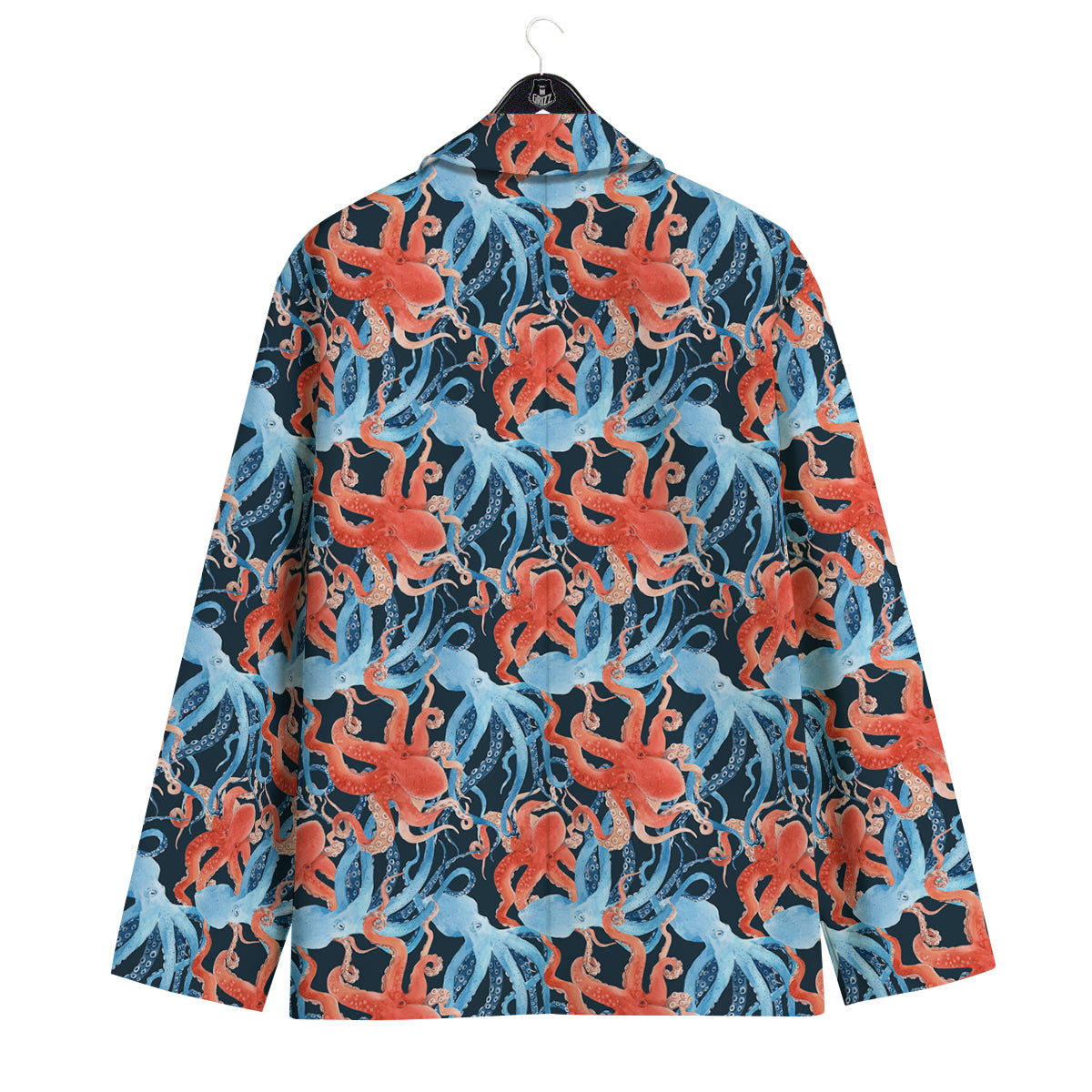 Octopus Watercolor Print Pattern Men's Sport Coat-grizzshop