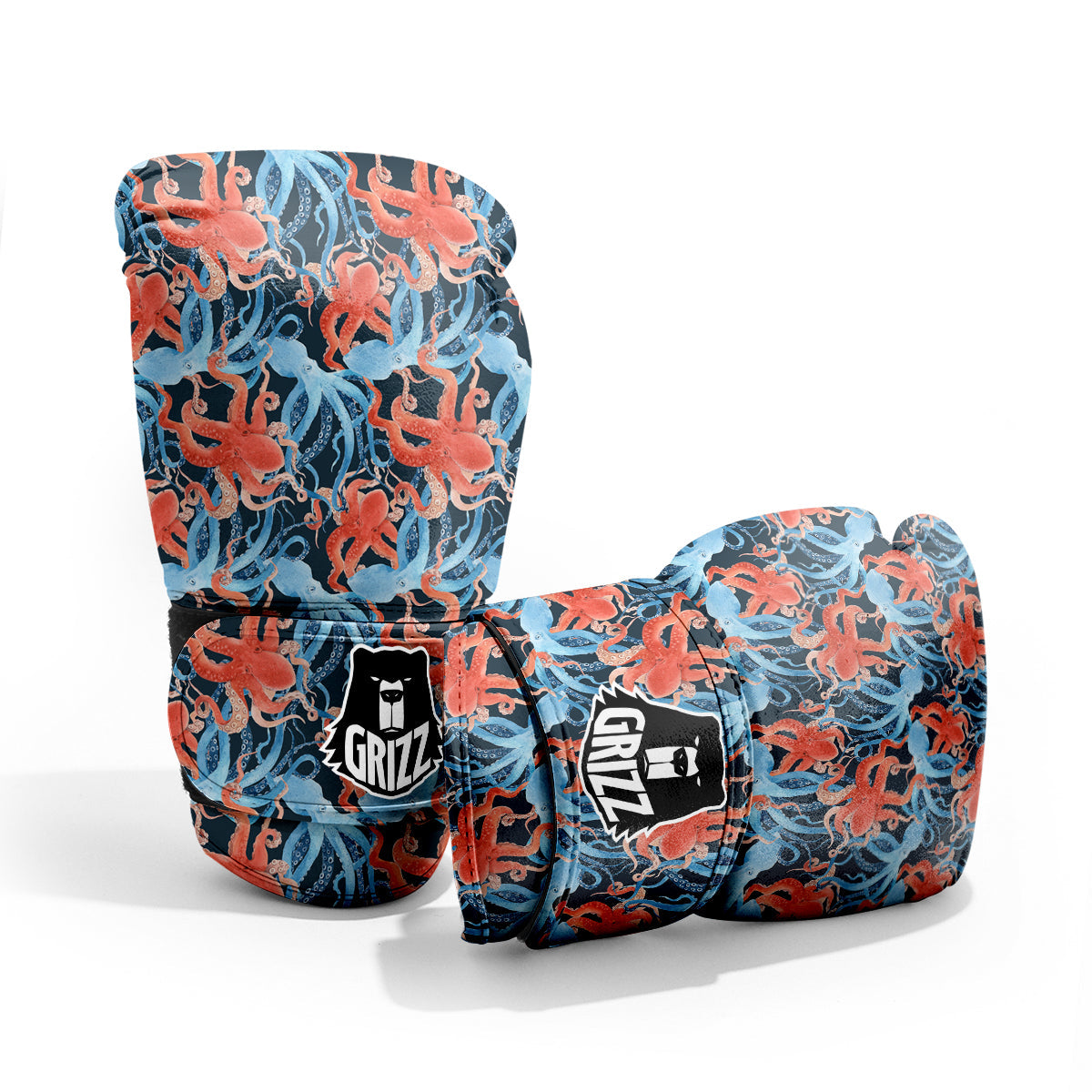 Octopus Watercolor Print Pattern Pro Boxing Glove