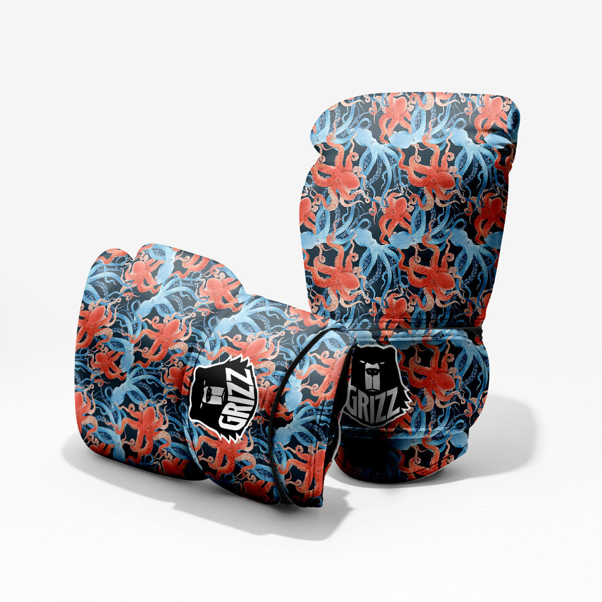 Octopus Watercolor Print Pattern Pro Boxing Glove