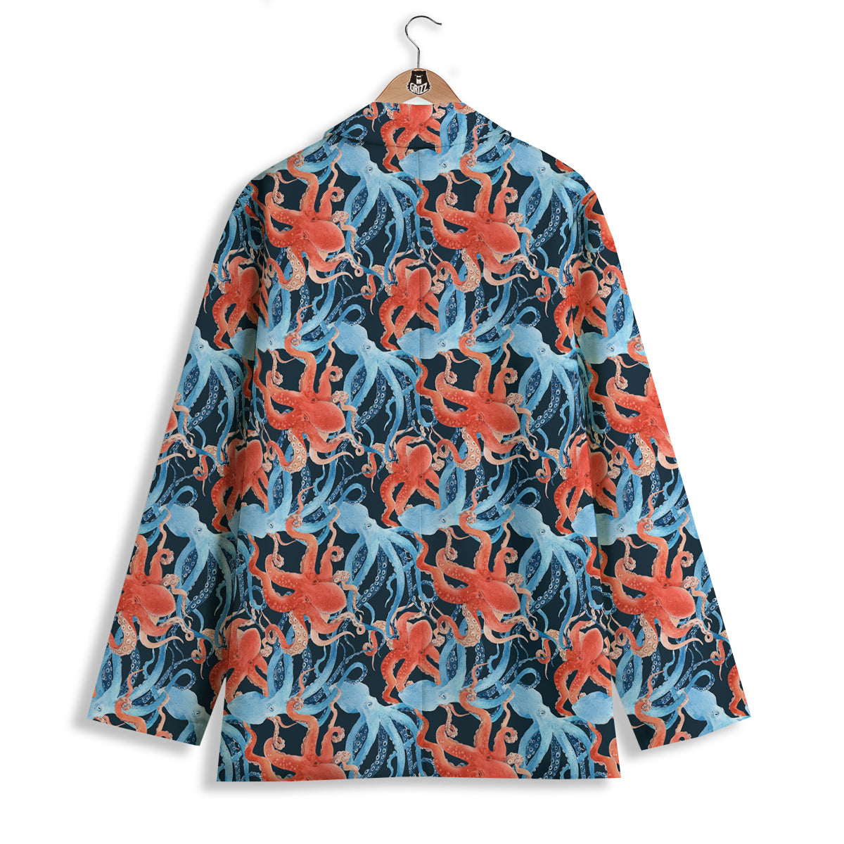 Octopus Watercolor Print Pattern Women's Blazer-grizzshop