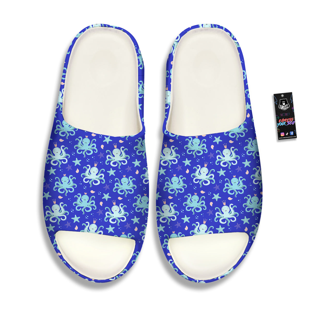Octopus Cute Print Pattern Sandals-grizzshop