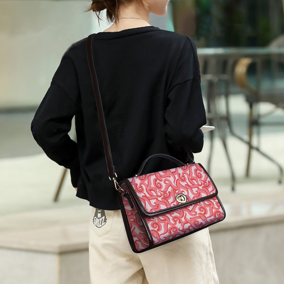 Octopus Tentacles Pink Print Pattern Women's Satchel Bag