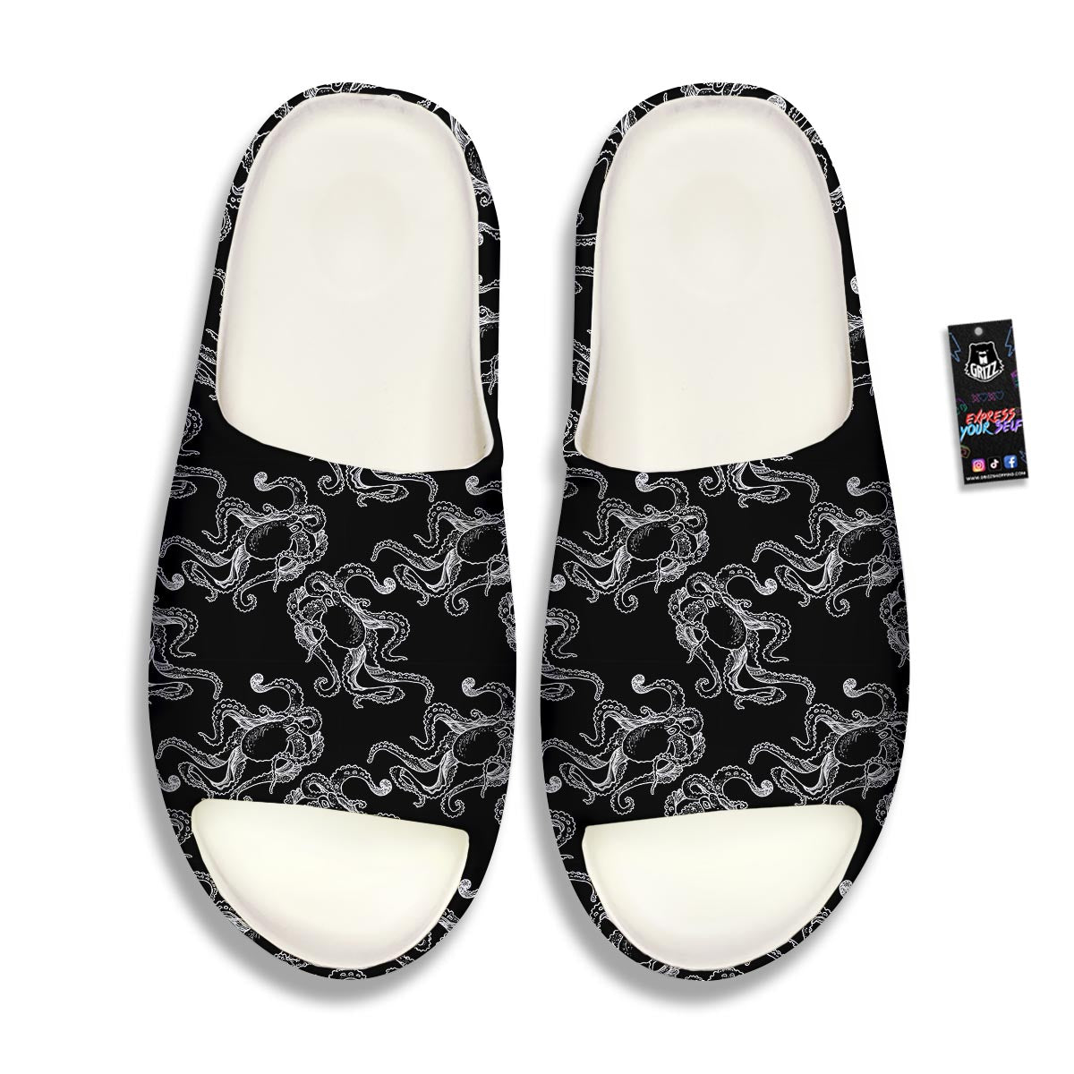 Octopus Tentacles Print Pattern Sandals-grizzshop