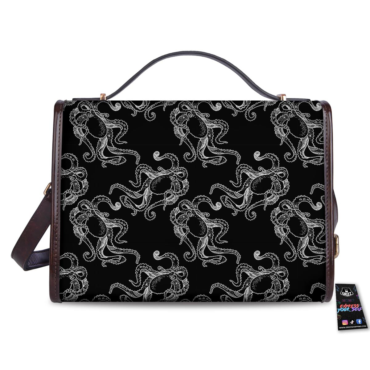 Octopus Tentacles Print Pattern Women's Satchel Bag