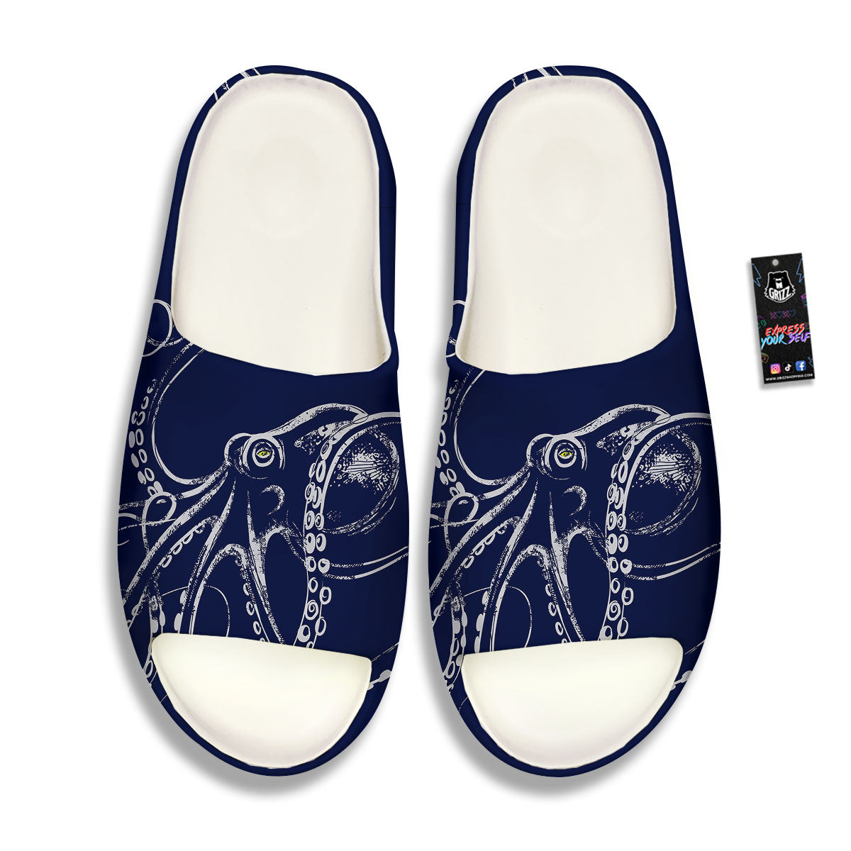 Octopus Tentacles Print Sandals-grizzshop