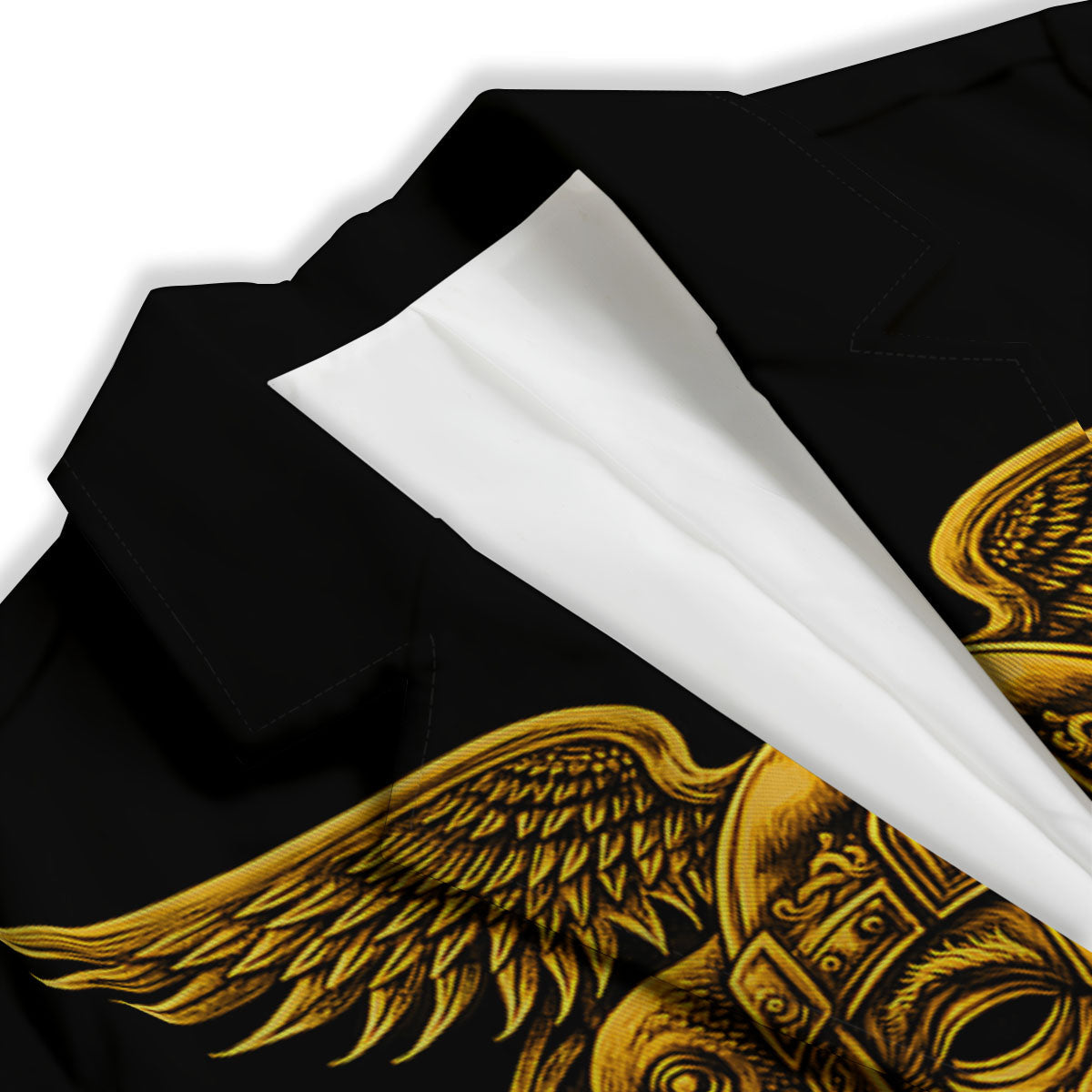 Odin God And Crow Gold Viking Print Women's Blazer-grizzshop
