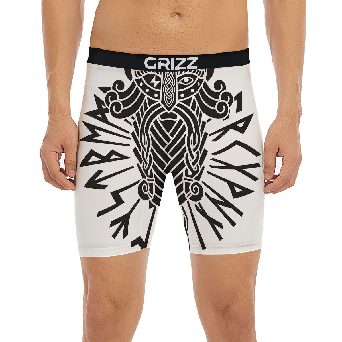Odin God With Muninn And Huginn Print Boxer Briefs-grizzshop