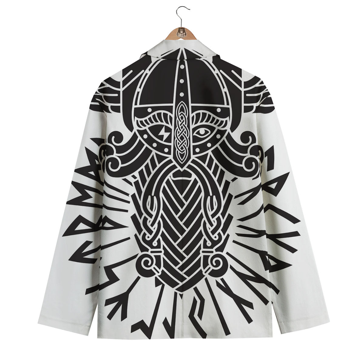 Odin God With Muninn And Huginn Print Men's Blazer-grizzshop