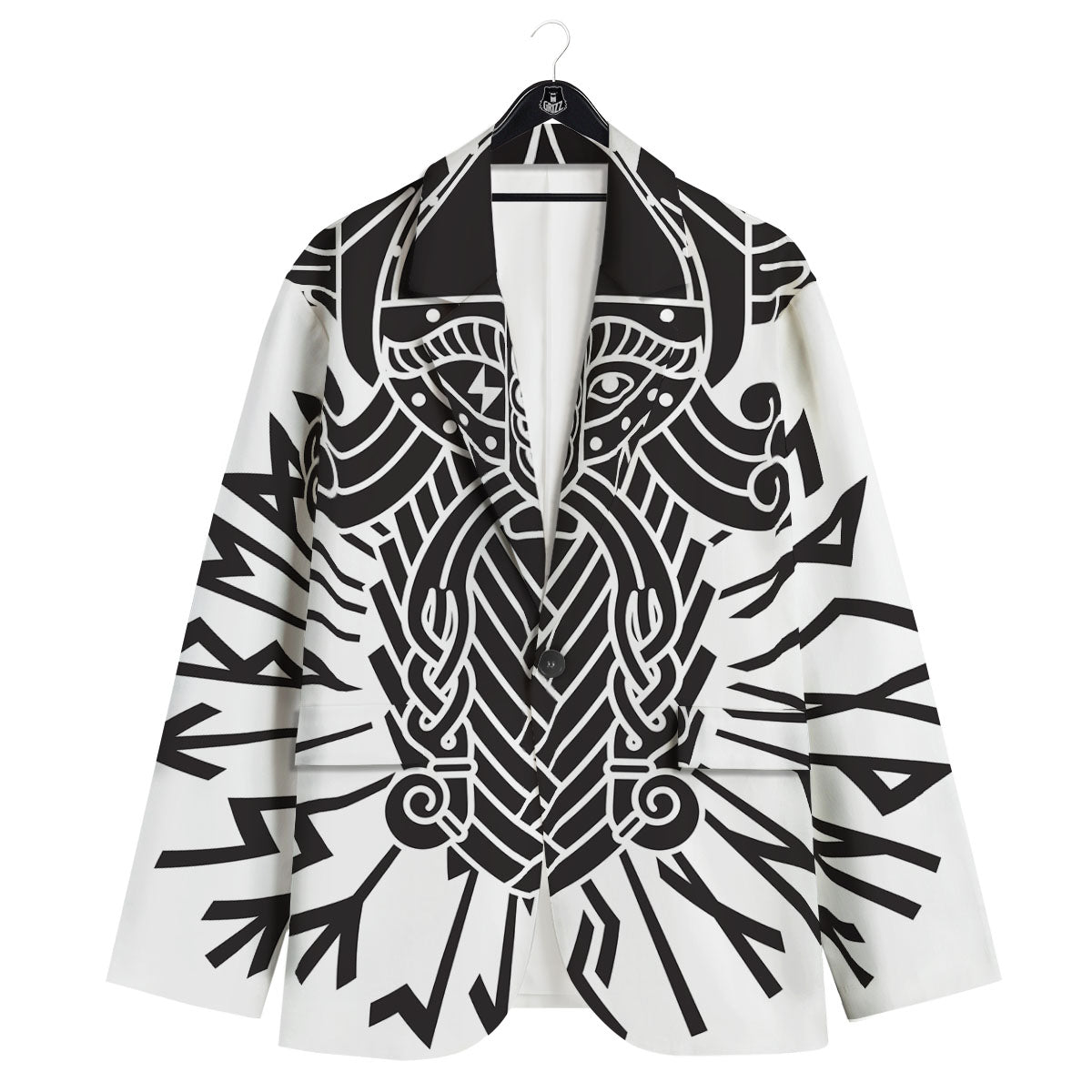 Odin God With Muninn And Huginn Print Men's Sport Coat-grizzshop