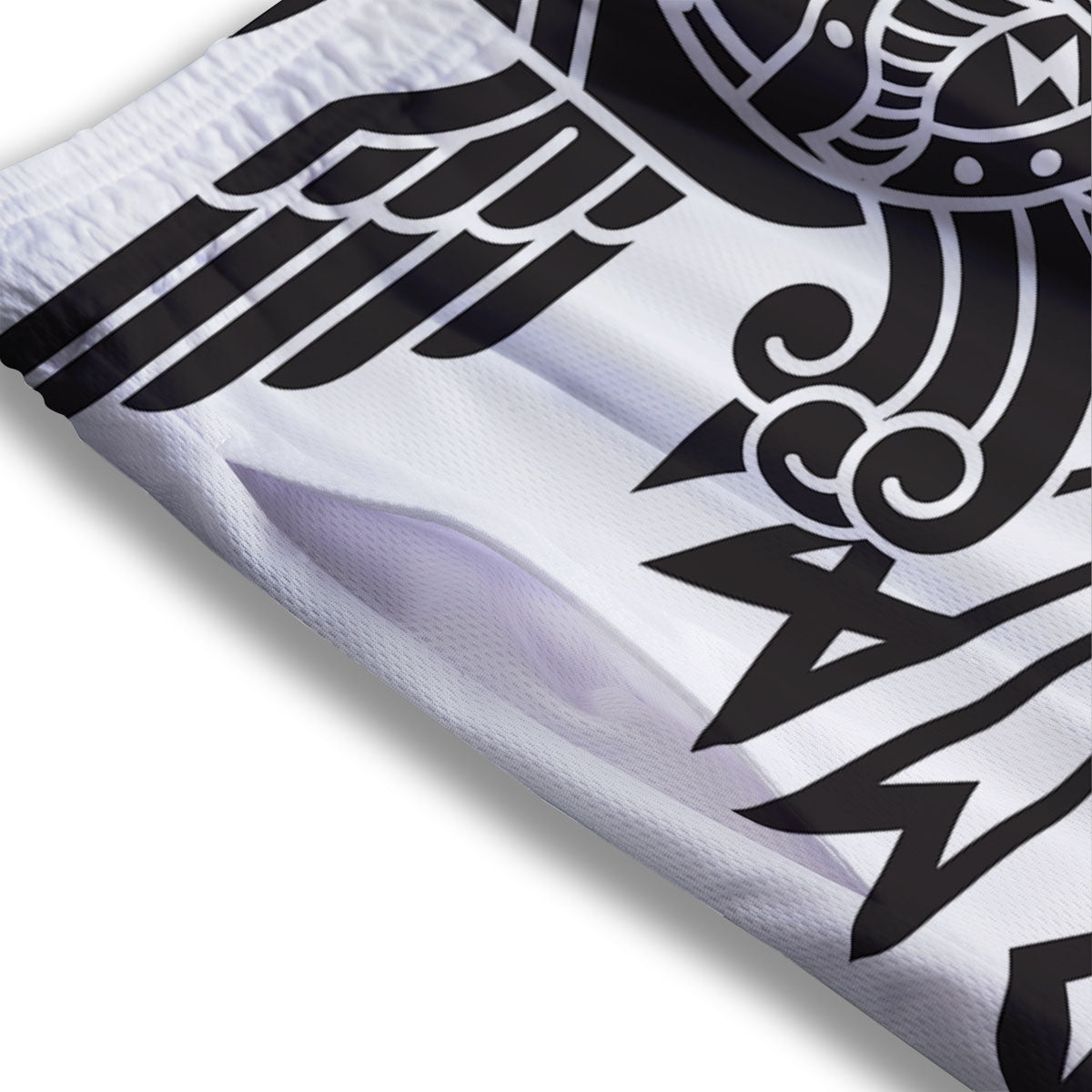 Odin God With Muninn And Huginn Print Mesh Shorts