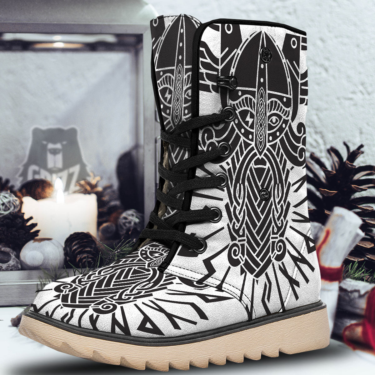 Odin God With Muninn And Huginn Print Snow Boots-grizzshop