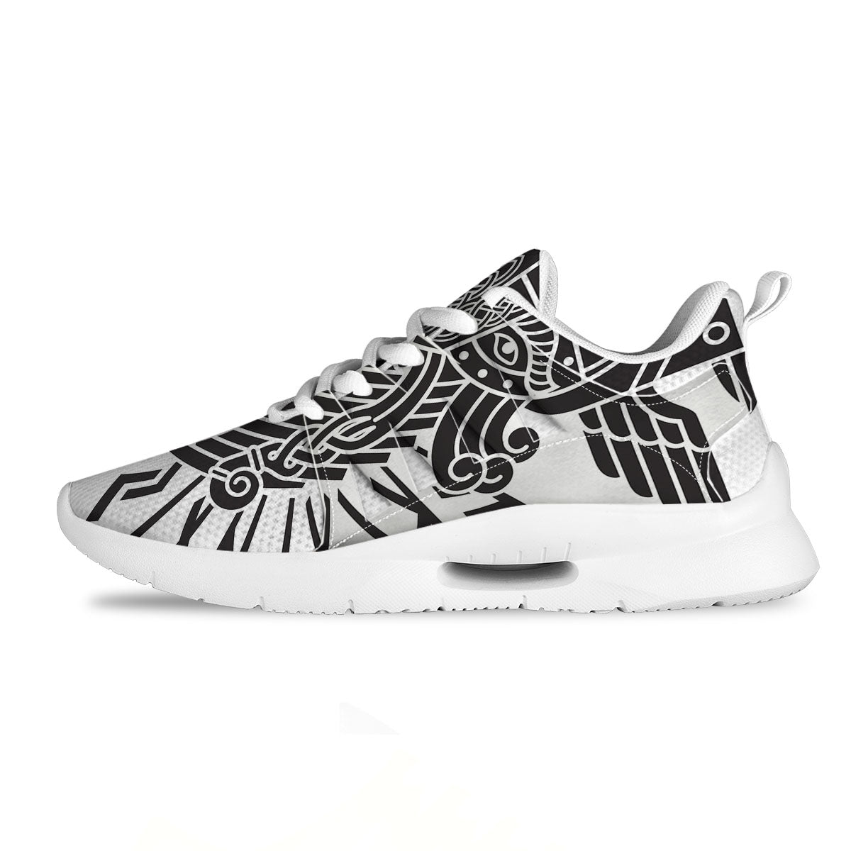 Odin God With Muninn And Huginn Print Tennis Shoes-grizzshop