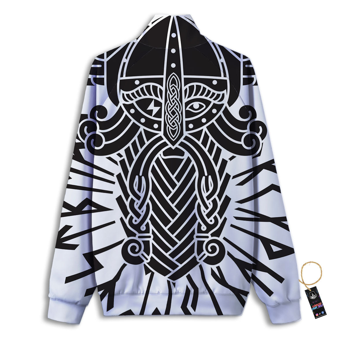 Odin God With Muninn And Huginn Print Track Jacket-grizzshop