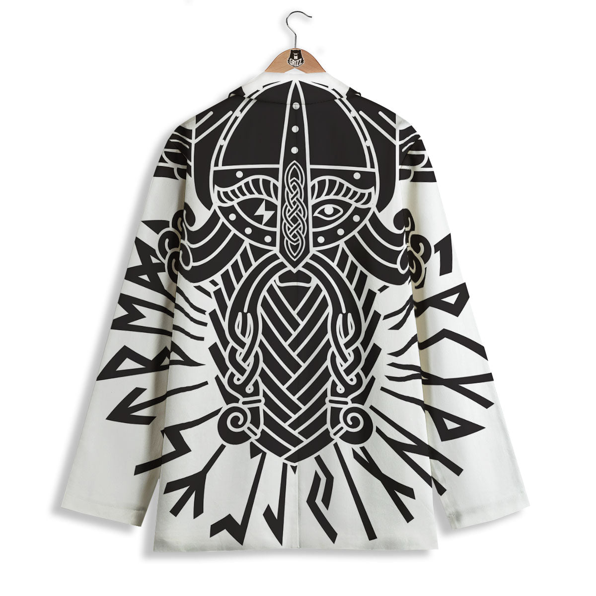 Odin God With Muninn And Huginn Print Women's Blazer-grizzshop
