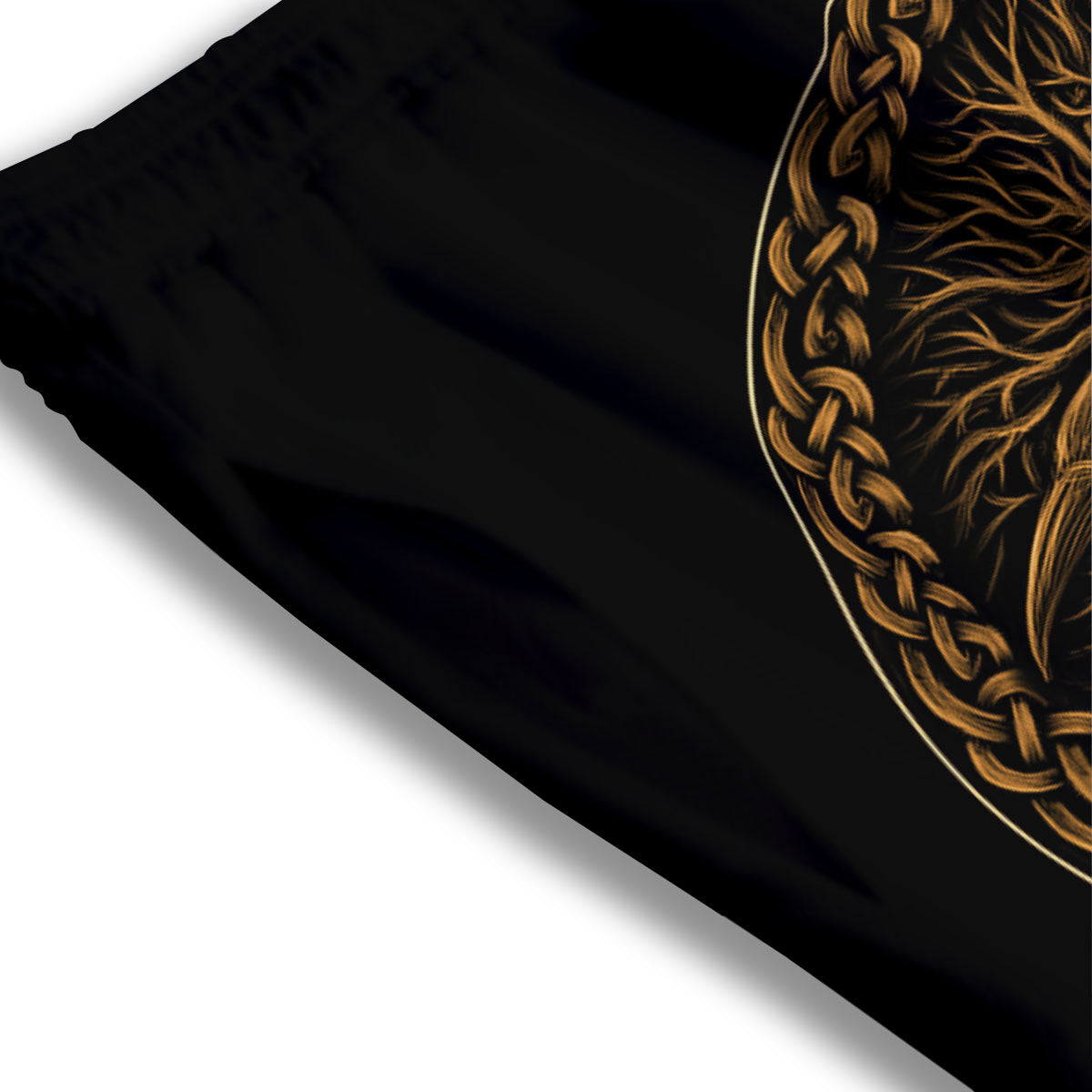 Odin Gold With Muninn And Huginn Print Mesh Shorts